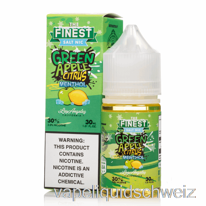 Green Apple Citrus Menthol – The Finest Candy Edition Salt Nic – 30 Ml 50 Mg Vape Schweiz